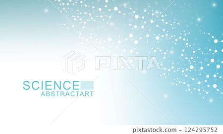 Structure molecule and communication Dna, atom, neurons. Science concept for your design. Connected lines with dots. Medical, technology, chemistry, science background. Vector illustration. Structure molecule and communication Dna, atom, neurons. Science concept for your design. Connected lines with dots. Medical, technology, chemistry, science background. Vector illustration. 124295752