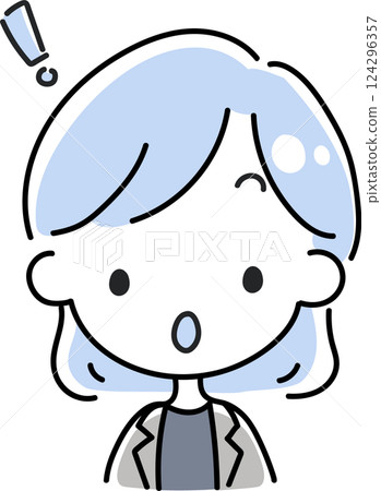 A woman in a surprised suit 124296357