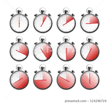 Collection with chronometer timer collection for web design. Vector illustration. Collection with chronometer timer collection for web design. Vector illustration. 124296729