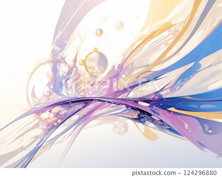 Fantastic abstract art created with flowing colors and bubbles Fantastic abstract art created with flowing colors and bubbles 124296880