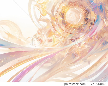 被光線包裹的夢幻圓形圖案的抽象藝術 被光線包裹的夢幻圓形圖案的抽象藝術 124296882