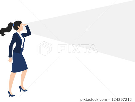 一位有遠見的女商人的插圖 一位有遠見的女商人的插圖 124297213