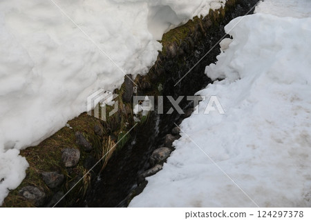 融化的雪 124297378