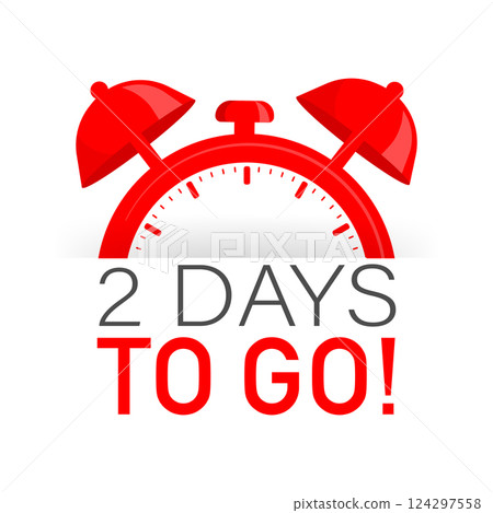 2 day to go in modern style. Special offer badge. Web design. Sale tag. Vector illustration. 2 day to go in modern style. Special offer badge. Web design. Sale tag. Vector illustration. 124297558