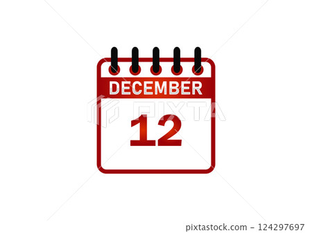 December 12 Calendar Icon 124297697