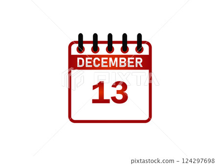December 13 Calendar Icon 124297698