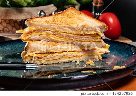 Grilled cheese sandwich. Grilled cheese sandwich. 124297926