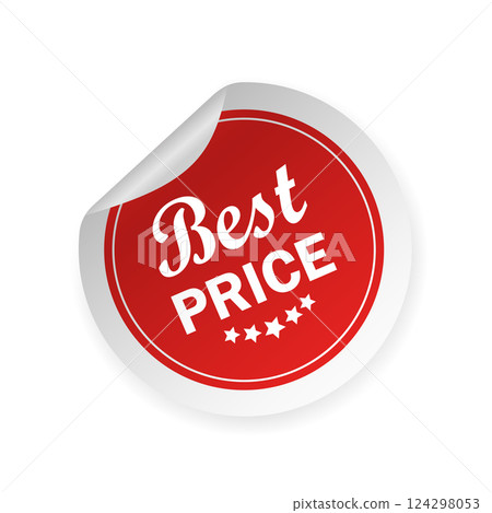 Best price sticker, great design for any purposes. Vector illustrstion. 124298053