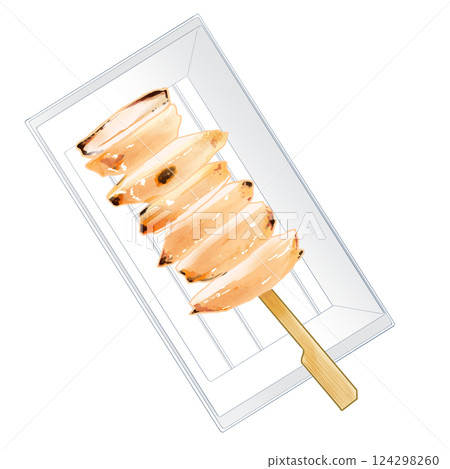 Yakitori (grilled chicken) with plate 124298260