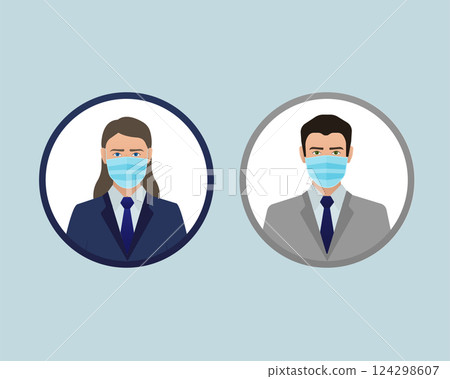 Coronavirus pandemic infographic. Face pollution mask. Coronavirus quarantine. Medical mask icon. Coronavirus prevention. Coronavirus protection concept. Coronavirus pandemic infographic. Face pollution mask. Coronavirus quarantine. Medical mask icon. Coronavirus prevention. Coronavirus protection concept. 124298607
