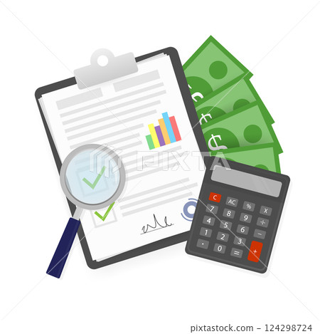 Icon with business plan business concept for web site design. Social media icon. Flat vector illustration. Social media content. Development process. Icon with business plan business concept for web site design. Social media icon. Flat vector illustration. Social media content. Development process. 124298724