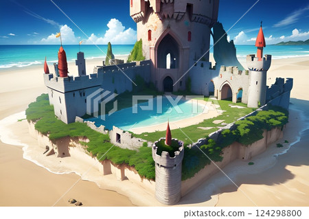 Game background: An independent nation with a palace that suddenly appeared on the beach 124298800