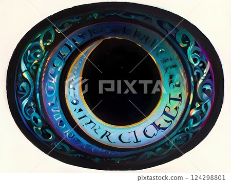 遊戲背景魔法效果圖片魔法圈框架設計 124298801