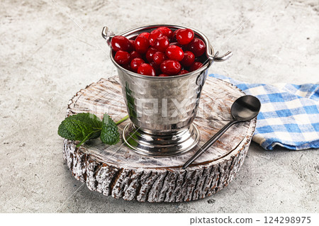 Red sweet ripe juicy cranberry Red sweet ripe juicy cranberry 124298975