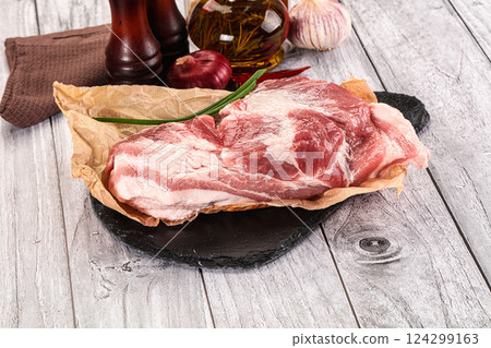 Raw pork shoulder for cooking Raw pork shoulder for cooking 124299163