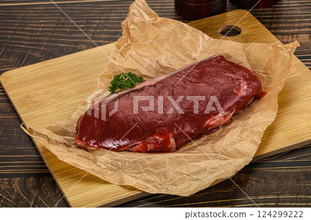 Raw beef striploin steak for grill Raw beef striploin steak for grill 124299222