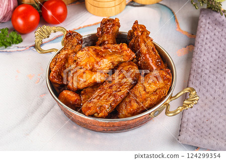 Buffalo chicken wings barbecue sauce 124299354
