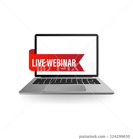 Concept live webinar for web page, banner, presentation, social media, documents. Watch video online. Concept live webinar for web page, banner, presentation, social media, documents. Watch video online. 124299630