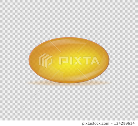 3d oil capsule for marketing design. Golden omega 3 on white background. Cosmetic symbol icon. . Logo design. Isolated vector sign symbol. 3d oil capsule for marketing design. Golden omega 3 on white background. Cosmetic symbol icon. . Logo design. Isolated vector sign symbol. 124299634