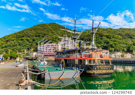 靜岡縣、下田市、下田港遊覽、黑船(Susquehanna) 靜岡縣、下田市、下田港遊覽、黑船(Susquehanna) 124299748