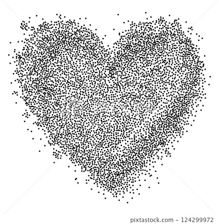 Heart shaped powder splash 124299972
