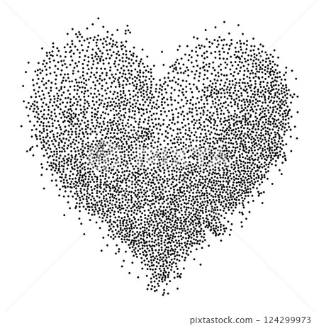Heart shaped powder splash 124299973