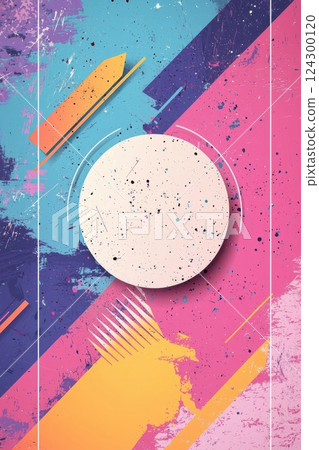 Abstract background with vibrant and colorful geometric shapes Abstract background with vibrant and colorful geometric shapes 124300120