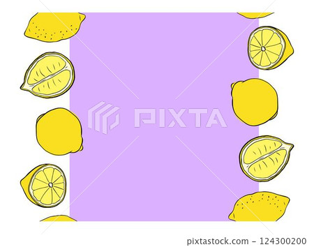 Lemons cut and whole seamless vertical border frame. Citrus lemons line yellow colored graphic ink vector art. art for food design, recipe, cook book, packages, menu, food ads and decor Lemons cut and whole seamless vertical border frame. Citrus lemons line yellow colored graphic ink vector art. art for food design, recipe, cook book, packages, menu, food ads and decor 124300200