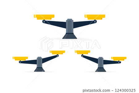 Sales balance set in flat style isolated on a white background. Vector stock illustration. Sales balance set in flat style isolated on a white background. Vector stock illustration. 124300325