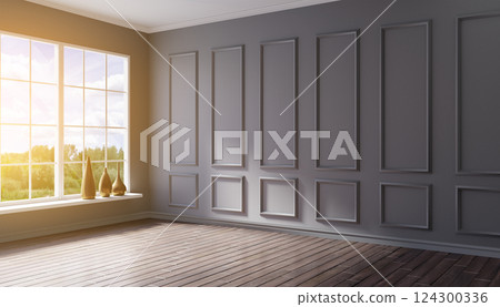Luxury living room corner 124300336