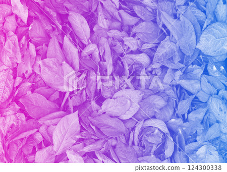 Fallen leaves creative background. 124300338