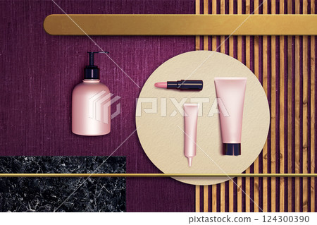 Creative cosmetic mock up. Creative cosmetic mock up. 124300390