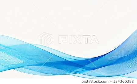 白色背景和藍色波浪的抽象圖像 124300398