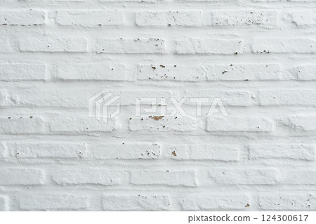 Brick wall painted white color, Abstract background. Brick wall painted white color, Abstract background. 124300617
