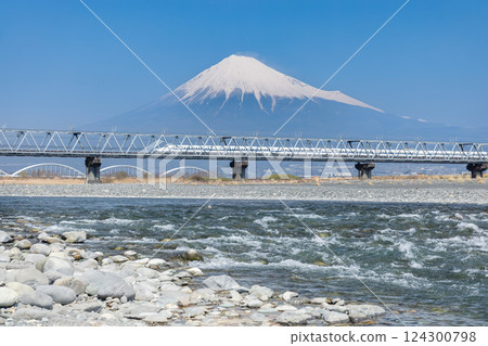新幹線穿越富士河橋 新幹線穿越富士河橋 124300798