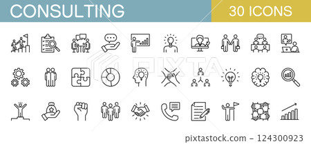 Consulting icon set 124300923