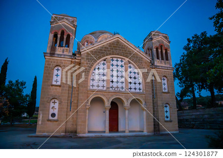 The abandoned Orthodox Church of Saints Sergius and Bacchus in Northern Cyprus. The image captures the region historical heritage and the beauty of its forgotten architecture The abandoned Orthodox Church of Saints Sergius and Bacchus in Northern Cyprus. The image captures the region historical heritage and the beauty of its forgotten architecture 124301877