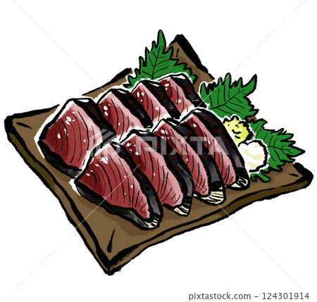 居酒屋菜單：炙鰹魚 124301914
