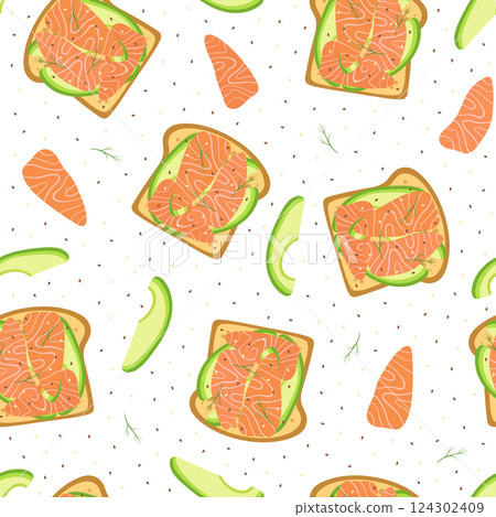 seamless pattern with sandwich ingredients seamless pattern with sandwich ingredients 124302409