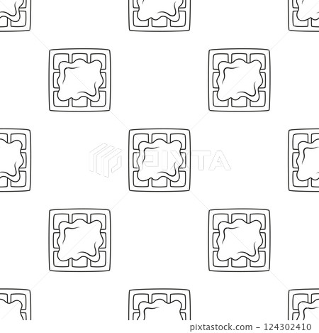 belgian waffle icon seamless pattern belgian waffle icon seamless pattern 124302410