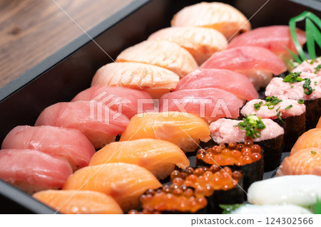 Assorted sushi 124302566
