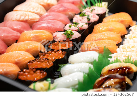 Assorted sushi Assorted sushi 124302567