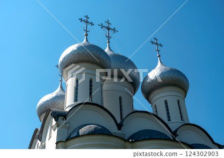 Domes of St. Sophia Cathedral - Vologda Kremlin Domes of St. Sophia Cathedral - Vologda Kremlin 124302903