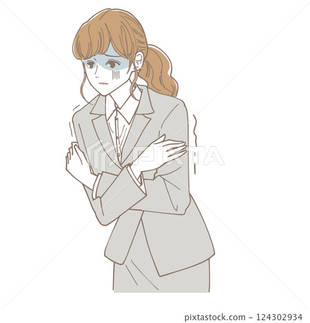 一位患有血液循環不良的商人的插圖 124302934