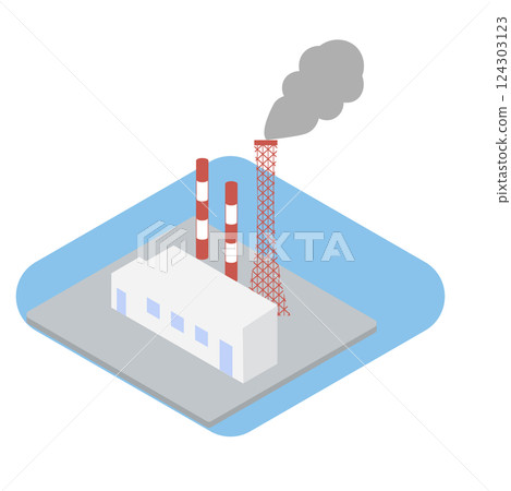 Illustration of thermal power plant image 124303123