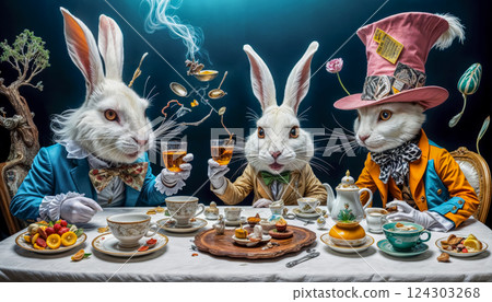 Alice in Wonderland based on the Mad Tea Party 124303268