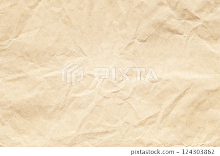 Brown crumpled paper material texture 124303862