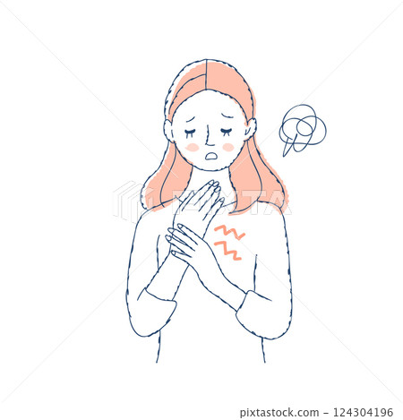 手部護理：手部有問題的女人 124304196