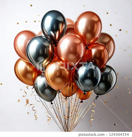 Lots of colorful pink balloons 124304354
