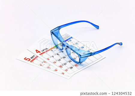 Image of pollen glasses and hay fever prevention 124304532